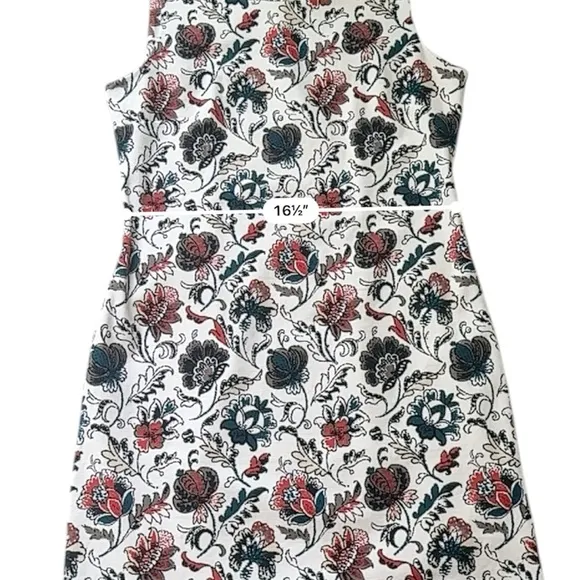 Grayson Women’s Size M Floral Sleeveless Dress White Red Blue Cotton Blend