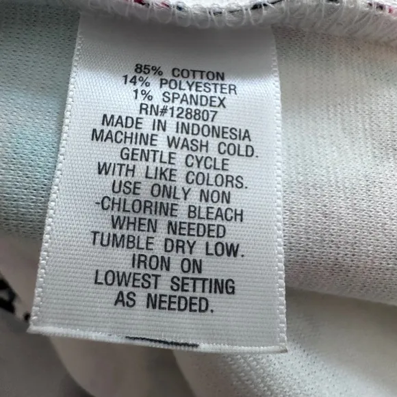 Grayson Women’s Size M Floral Sleeveless Dress White Red Blue Cotton Blend