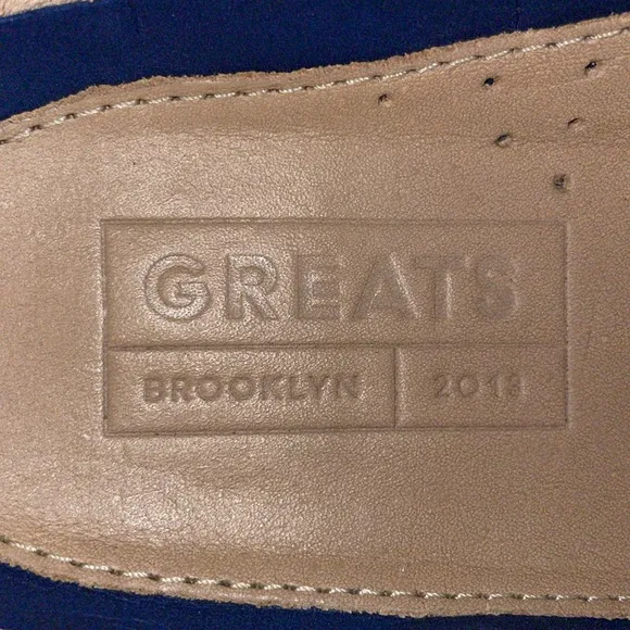 Greats Brand Men's Brooklyn Boat Suede Shoes Sz 9.5Nubuck Vibram Tan Leather