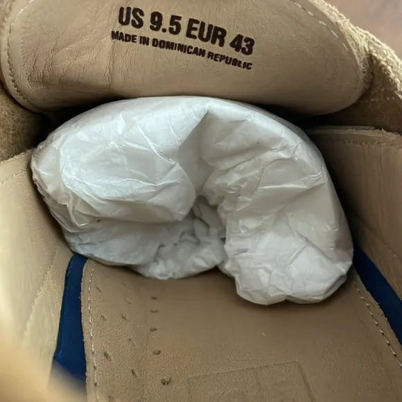 Greats Brand Men's Brooklyn Boat Suede Shoes Sz 9.5Nubuck Vibram Tan Leather