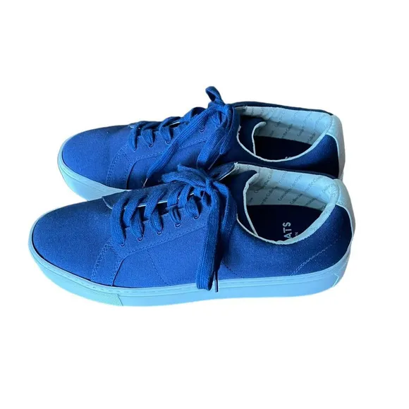 GREATS Brooklyn Men's Size 7 Blue &amp; White Canvas Shoes Sneakers