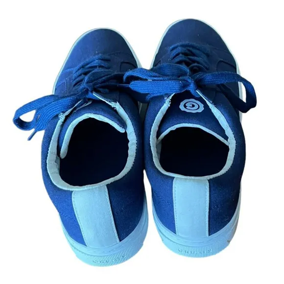 GREATS Brooklyn Men's Size 7 Blue &amp; White Canvas Shoes Sneakers