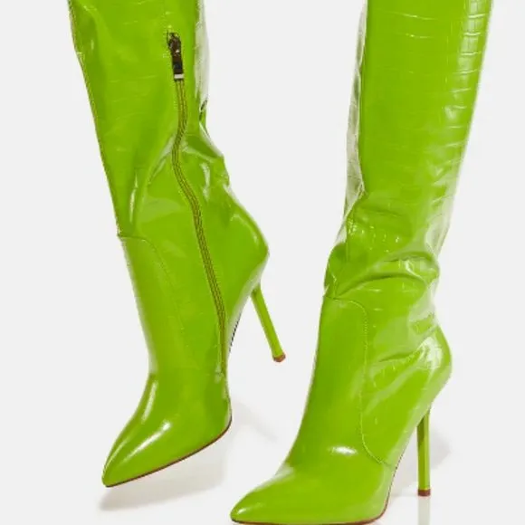 Green Simmi Normen Knee High Boots  ( BRAND NEW !!!! )