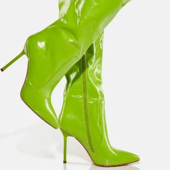 Green Simmi Normen Knee High Boots  ( BRAND NEW !!!! )