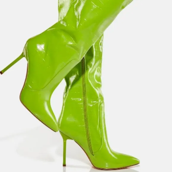 Green Simmi Normen Knee High Boots  ( BRAND NEW !!!! )