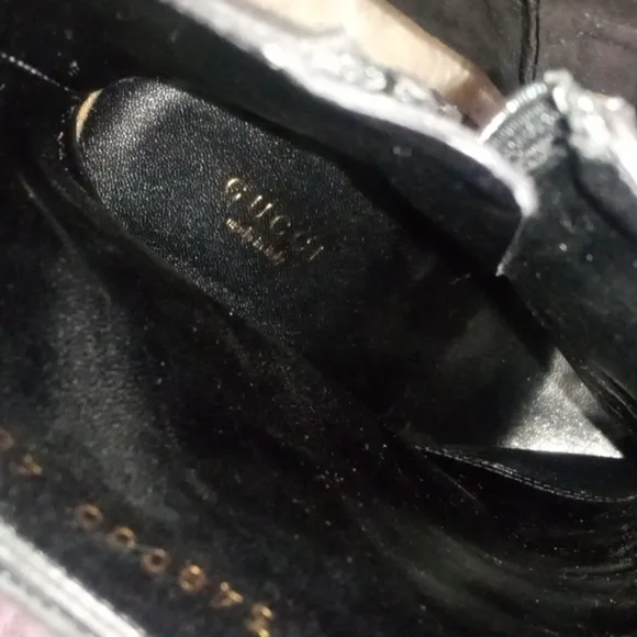 Gucci black Becky suede Heels gladiator boots