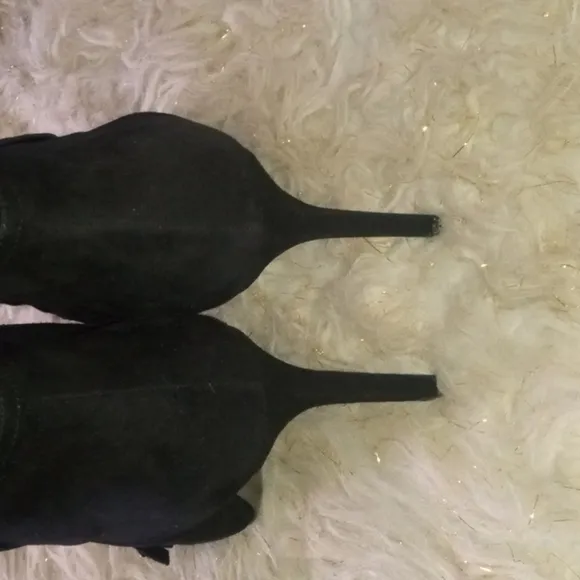 Gucci black Becky suede Heels gladiator boots