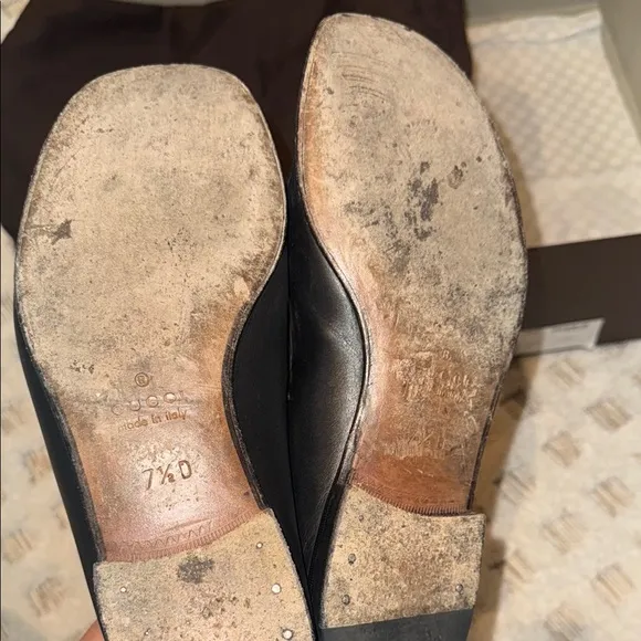 Gucci Black Leather Loafers with Horsebit Detail, Authentic &amp; In Box