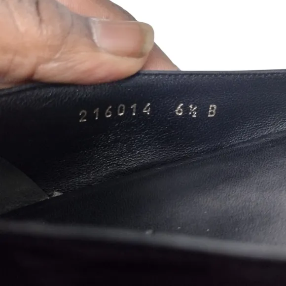 Gucci Black Patent Leather Horsebit Peep Toe Flats