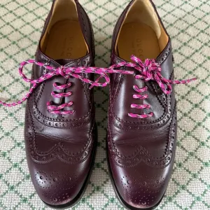 Gucci Brown and Pink Oxford Derbys with Brogue Detailing men’s size 6