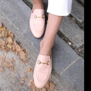 Gucci Pink Loafer Slides​​​​