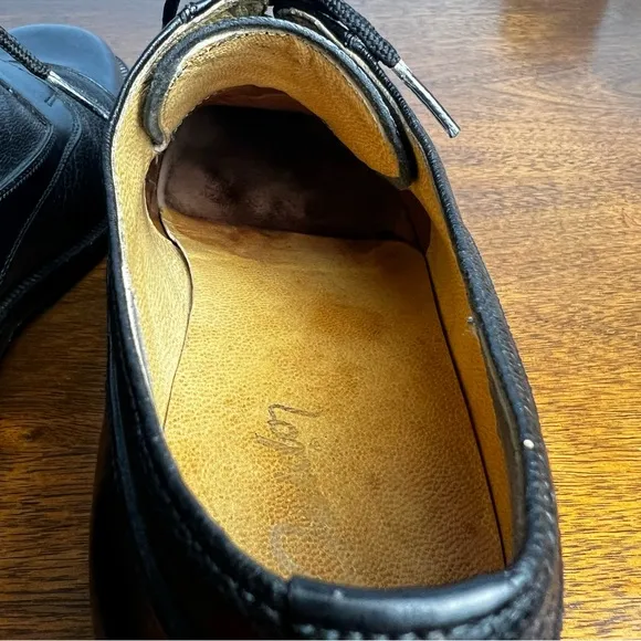 Guido‎ - Men’s Black Leather Derby Shoes Lace Up - Sz. 39