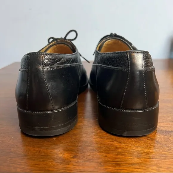 Guido‎ - Men’s Black Leather Derby Shoes Lace Up - Sz. 39