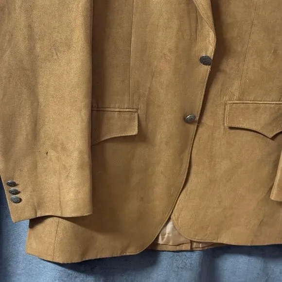 Harmony Western Wear | Brown Faux Suede Blazer | Men’s 40 Western Jacket