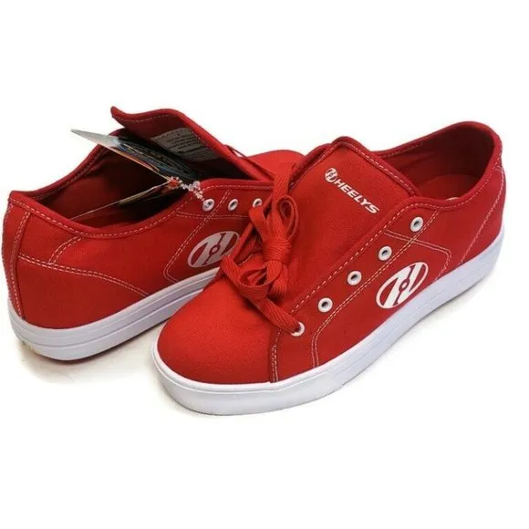 HEELYS Red Pro 20 Canvas Upper Skate Shoes HES10456 Red White Mens Size 8