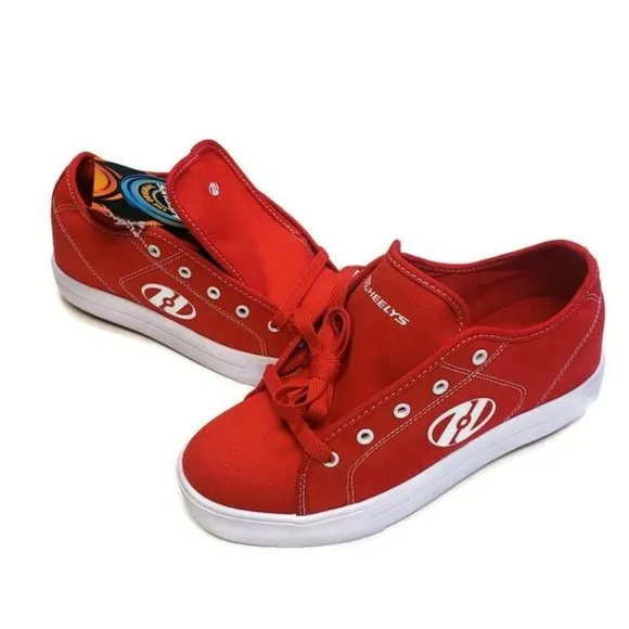 HEELYS Red Pro 20 Canvas Upper Skate Shoes HES10456 Red White Mens Size 8