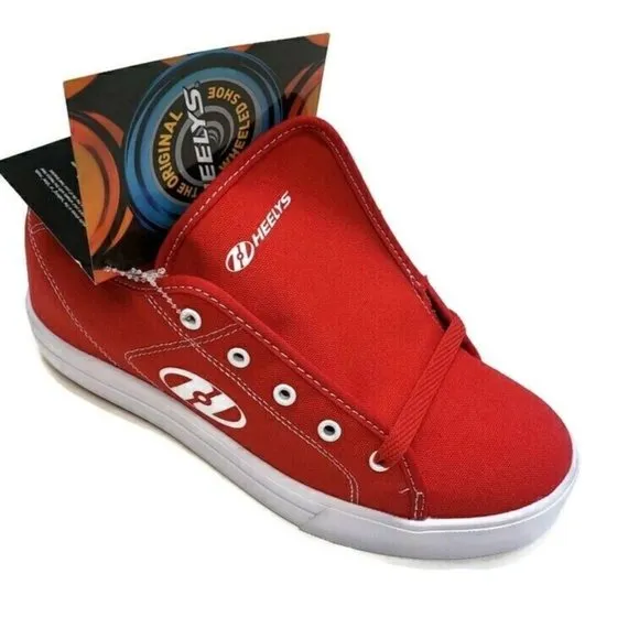 HEELYS Red Pro 20 Canvas Upper Skate Shoes HES10456 Red White Mens Size 8