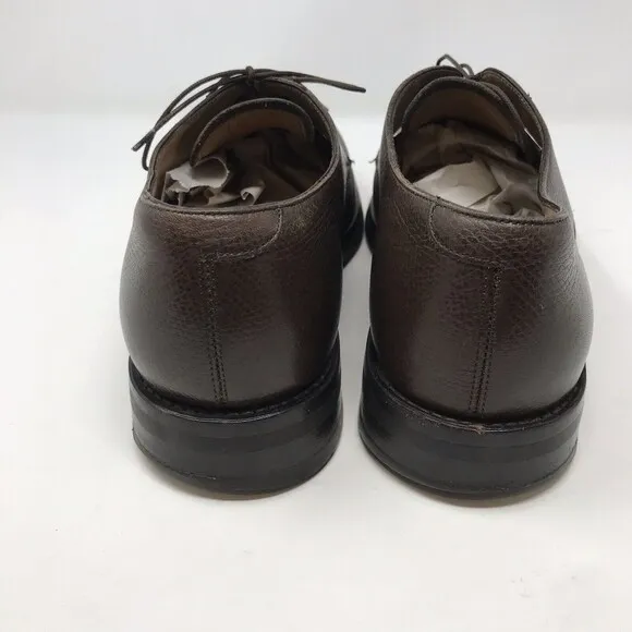 Heschung Men's Yucca Shoes Size 10.5 Brown Textured Leather Derby Goodyear Welt