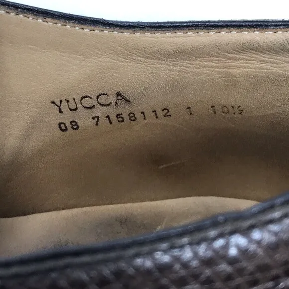 Heschung Men's Yucca Shoes Size 10.5 Brown Textured Leather Derby Goodyear Welt