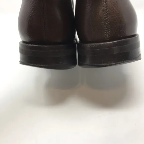 Heschung Men's Yucca Shoes Size 10.5 Brown Textured Leather Derby Goodyear Welt