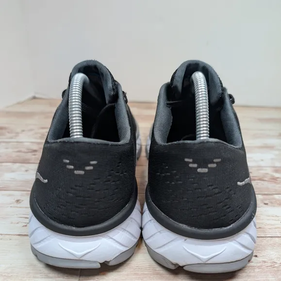 Hoka One One Cavu 2 ProFly Black Gray White Canvas Athletic Sneakers Shoe Men 10