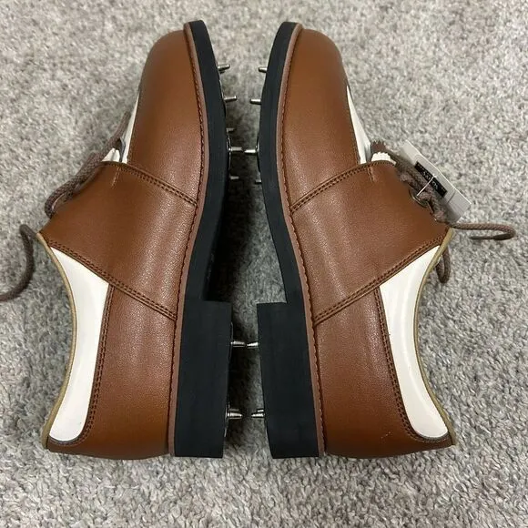 Honma Golf Shoes Women's 7.5 US 23.5 Japan Brown White Leather‎ New in Box