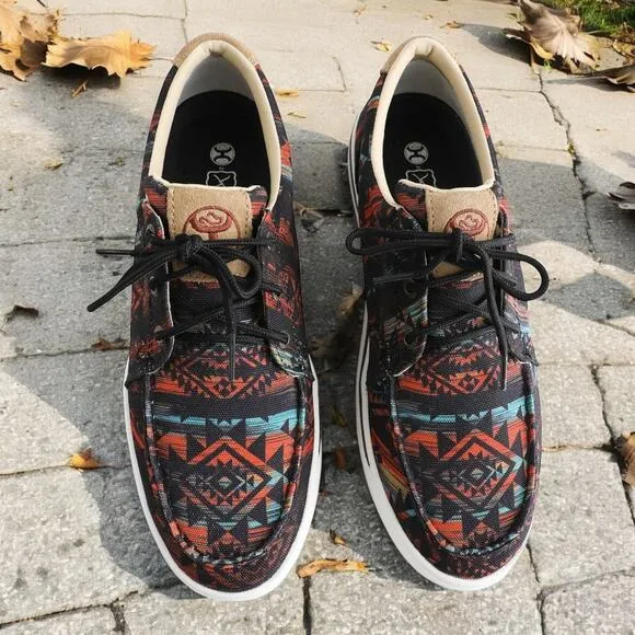 Hooey Twisted X Mens Loper Blue Aztec Casual Shoes Sneakers Size 10 US Brand New