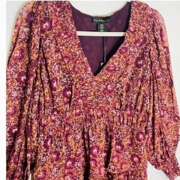 House of Harlow 1960 Tiered Mini Floral Dress NWT Sz 8