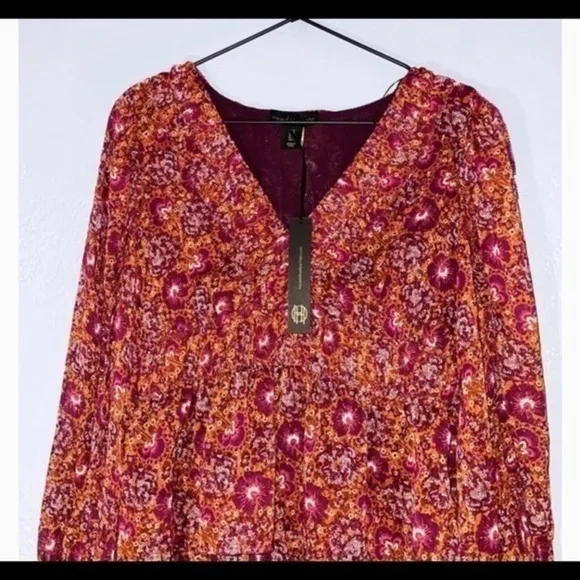 House of Harlow 1960 Tiered Mini Floral Dress NWT Sz 8