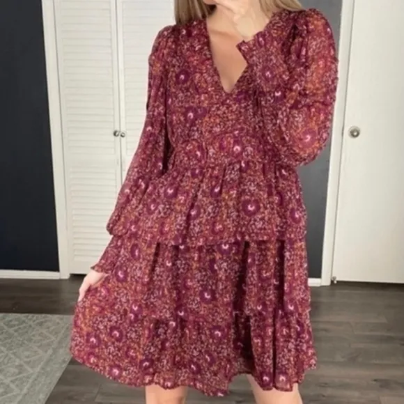 House of Harlow 1960 Tiered Mini Floral Dress NWT Sz 8