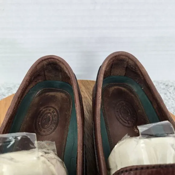 H.S. Trask Bozeman Montana Brown Leather Boat Tassel Driving Moccasin Mens 9.5