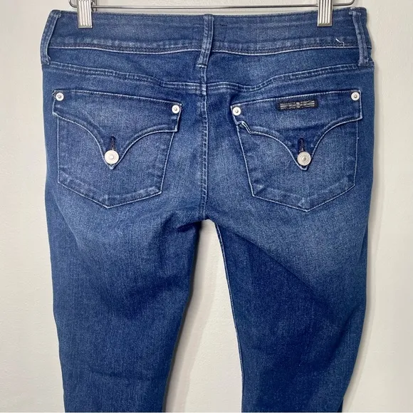 Hudson Jeans Collin Flap Skinny Crop Distressed Frayed Hem Jean 27