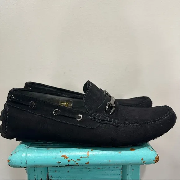 Hugo Boss Blue Suede Moccasins Size 8