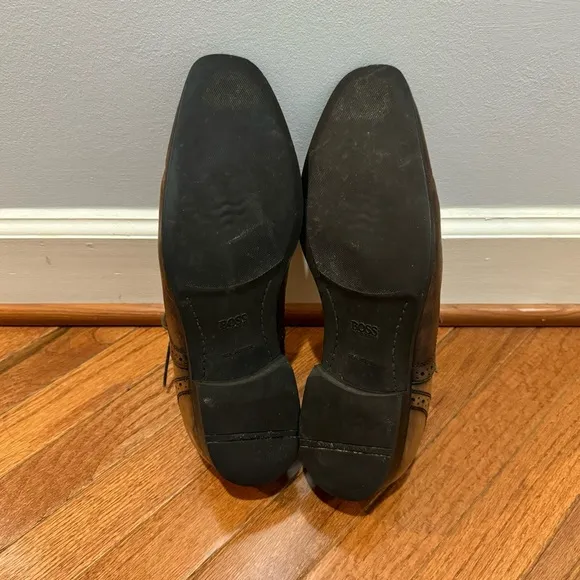 Hugo Boss Leather Men Formal Dress Shoes 9.5