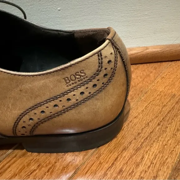 Hugo Boss Leather Men Formal Dress Shoes 9.5