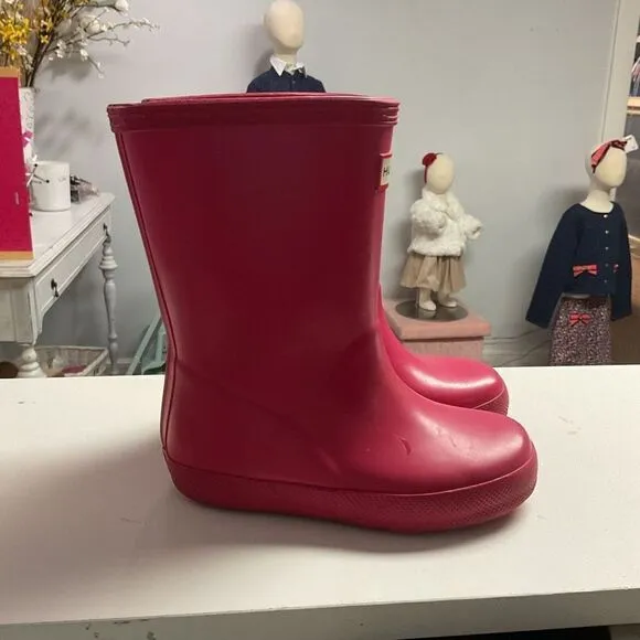 Hunter boots little girls size 8