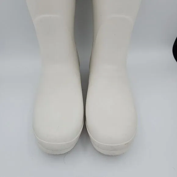 Hunter Original Tall Wellies Botanical Floral Shaded White RARE UK 6 US 8 EU 39