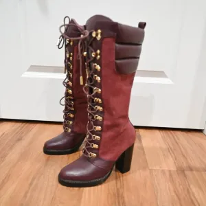 I AM Jenniferle Driftwood Expedition Heeled Boots | Size 36