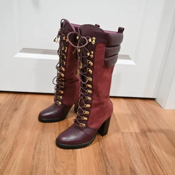 I AM Jenniferle Driftwood Expedition Heeled Boots | Size 36