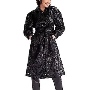 INC ILLUSION LACE TRENCH COAT