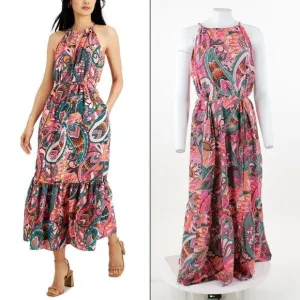 Inc International Concepts Women's Printed Tired Maxi Dress
