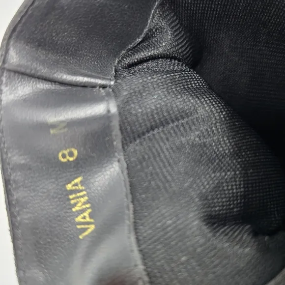 Ipanema Shoe Women's 8 Vania Flat Leather Heeled Riding Boots Black