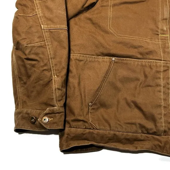 Irish Setter by Red Wing Shoes Mens Coat 2XL Brown Canvas Hood Work Chore Barn
