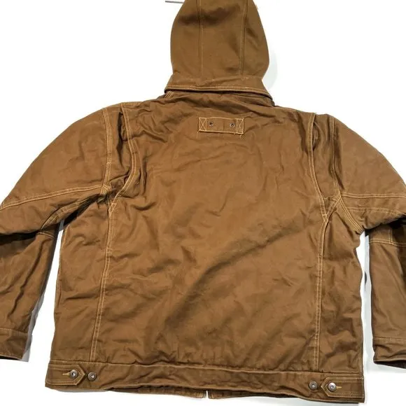 Irish Setter by Red Wing Shoes Mens Coat 2XL Brown Canvas Hood Work Chore Barn