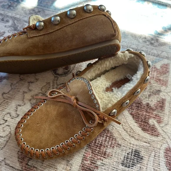 Isabel Marant Brown Moccasins with Silver Accents