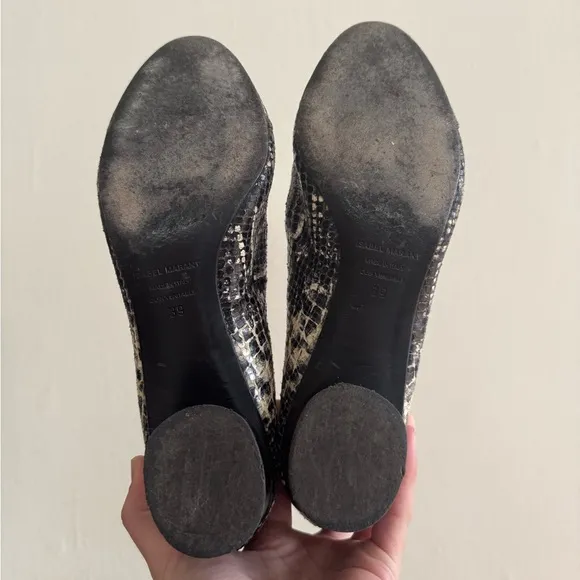 Isabel Marant Snakeskin heeled boots grey 39