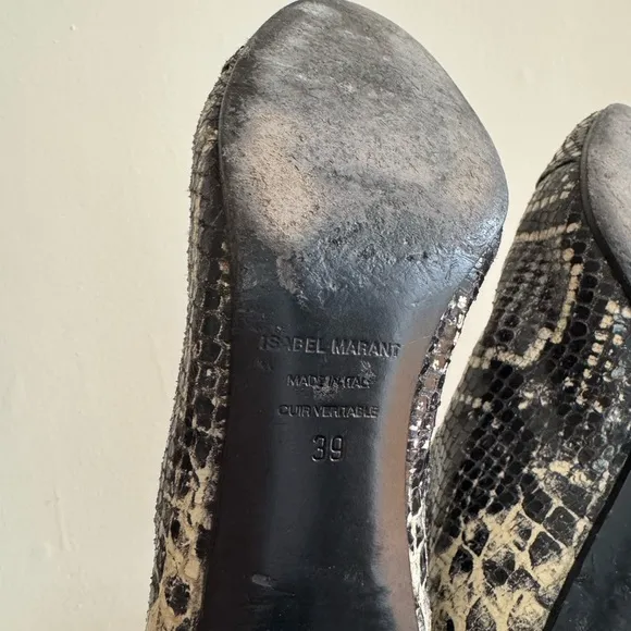 Isabel Marant Snakeskin heeled boots grey 39