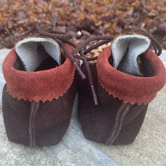 Itasca Leathergoods Baby/Infant Wapsi 'Meow' Leopard Moccasin/Shoes. Large. NWOT