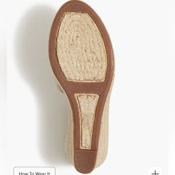J. Crew Ankle-Strap Espadrille Wedges Size 7