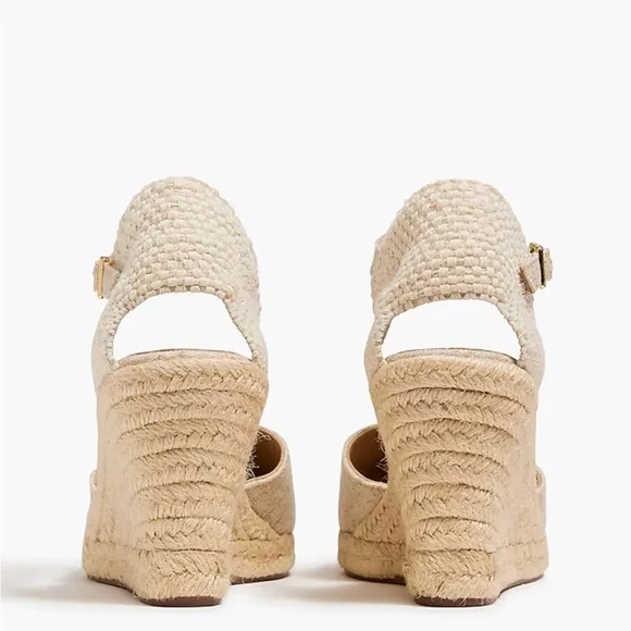 J. Crew Ankle-Strap Espadrille Wedges Size 7